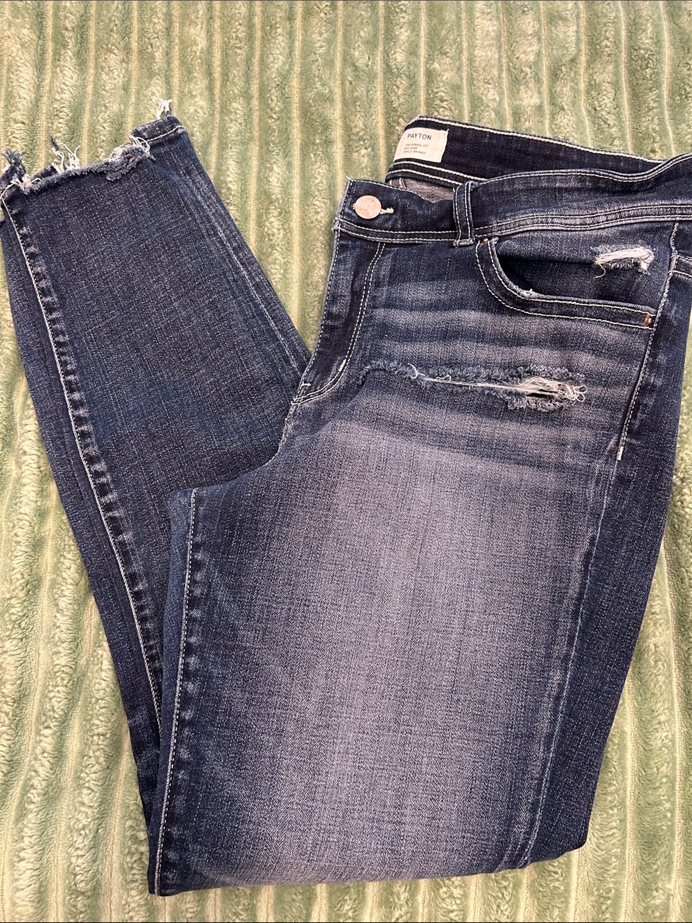 BKE Women's Dark Indigo Distressed Skinny Jeans Payton 30